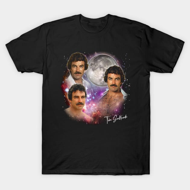 Tom Selleck --   80s Aesthetic Design T-Shirt by DankFutura